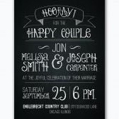  rustic chalkboard WEDDING invitation custom printable