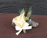 champagne rose holiday boutonniere