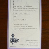 Chandelovely Wedding Invitation with Satin Belly Band