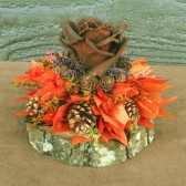 chocolate rose fall cake topper