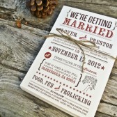 Wedding Invitation: Modern and Rustic Whimsical Tree