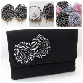 bridesmaid gift set, clutch and hair accessory 