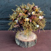 country wedding bridesmaid bouquet with sweet annie and rosebuds 