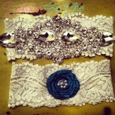 Princess Garter Set with Toss Swarovski Crystals