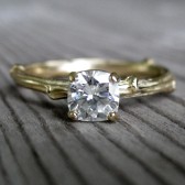 Moissanite Twig Engagement Ring