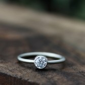 14k gold and diamond engagement ring
