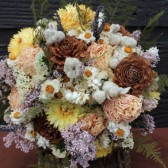 dried pastel flower bouquet