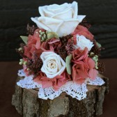 dusty rose cake topper