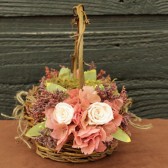 dusty rose flower girl basket1