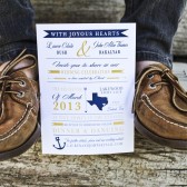 Yellow and Navy Nautical Texas with Chevron