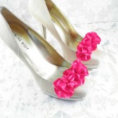 Fuchsia Wedding Shoe Clips