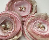 Shabby Chic fabric flowers 