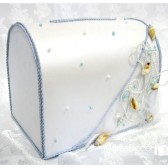 Beach Wedding Chest Money Card Box with with Shells, Cords, Beads and Pearls