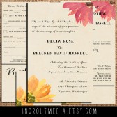 Vintage Floral Invitation Suite