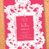 vintage elegance bridal shower invitation