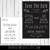 Chalkboard Floral Save the Date