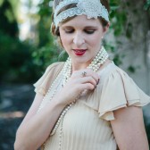 The Cate - Mint Lace and Sparkling Flower Tie Headband