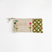 floral dot clutch
