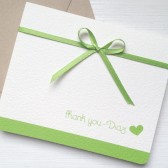 Green Wedding Thank You Card