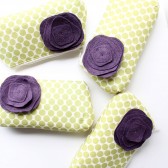 Clutch Purse and Flower Brooch, Bridesmaid Gift, Wedding Bag, 