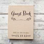 Custom Wedding Guest Book with custom cover