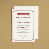 Handwritten Deco Wedding Invitation