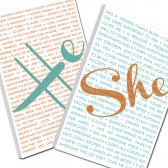 He She Wedding Sign