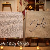 He She Wedding Sign