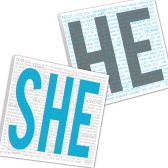 He She Wedding Sign