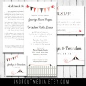 Hearts and Birds Invitations