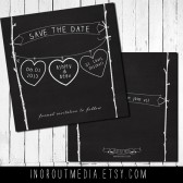 Hearts on a String Save the Date