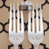 I Do / Me Too Wedding Fork Set, Wedding Silverware