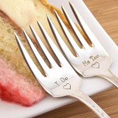 I Do / Me Too Wedding Fork Set, Wedding Silverware