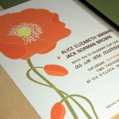poppy wedding invitation
