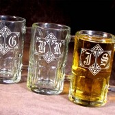 Personalized Groomsmen Gifts, Monogrammed Beer Mugs