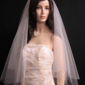  40 inches, 2 tier fingertip veil, circular/drop veil, bridal veil, wedding veil with blusher