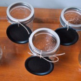 Small Mason Jars with Chalkboard Tags