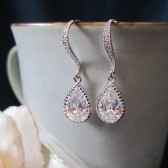 Bridal earrings, wedding earrings, fasion, pear/tear drop cubic zirconia earrings, decorative earring hook, wedding jewelry, bridal jewelry