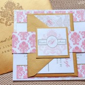Designer Damask Wedding Invitations