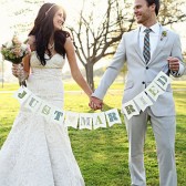 Rustic Just Married Banner