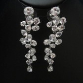  Unique, sparkly chandelier dangley bridal earrings, wedding earrings, cubic zirconia earringss, CZ earrings, bridal jewelry, wedding jewelry