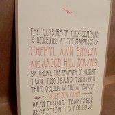 Wedding Invitation / Southern / Outdoor / Marriage / Printed Custom Invitation / Leaves / Fall / Modern Party Card by Darby Cards