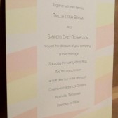 Wedding / Rehearsal Dinner / Party Invitation / Printed overlap Stripes / Watercolor / Wedding Suite Custom by Darby Cards