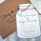 Mason Jar Wedding Invitations