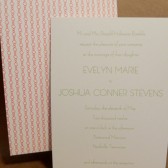 Organic Circle Pattern Custom Printed Wedding Invitation Set / Simple and Clean / Pretty / Rehearsal Dinner / Vintage Style Darby Cards