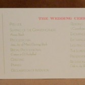 Organic circle Wedding Program / Simple Horizontal Design / Program Flat Card printed and designed by Darby Cards