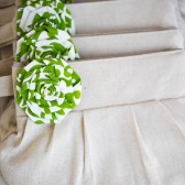 Custom gathered clutches for bridesmaids
