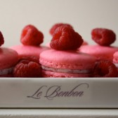 Hot Pink Raspberry White Chocolate Ganache French Macarons