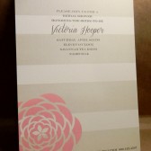 Big Flower / Sage Stripe Bridal Shower / Printed Custom Party Invitation / Wedding / Rehearsal Dinner / Chic Pretty Modern / Darby Cards
