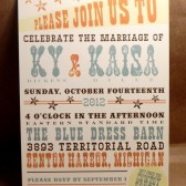 Western / Hatch / Southern Engagement Party / Save the Date / Rehearsal Dinner / Wedding Custom Printed Darby Cards Invitation